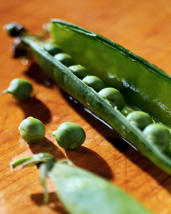 Peas in their pod.