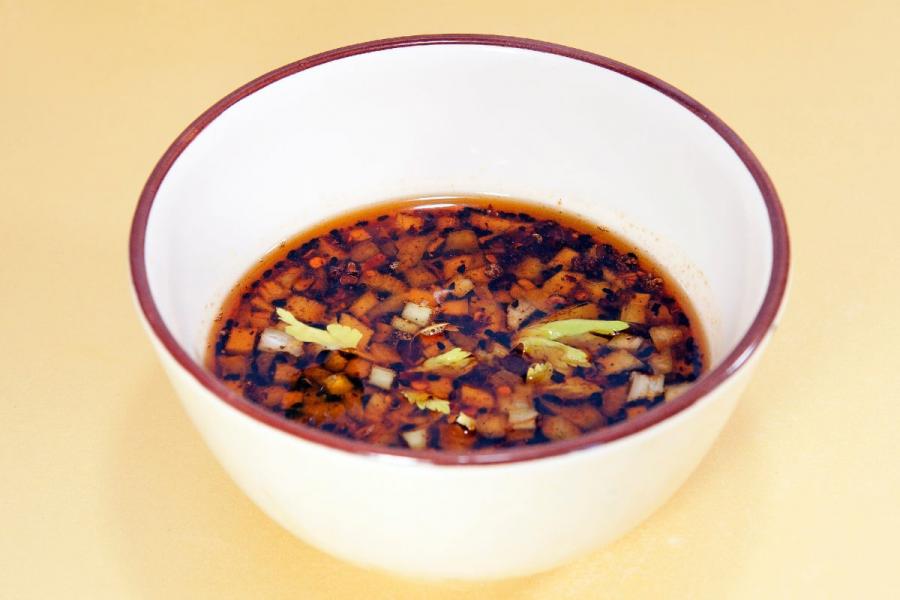 Szechuan sauce in a bowl.